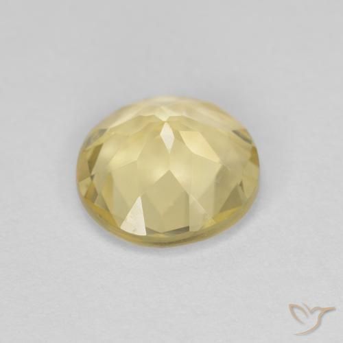 Berilo Amarillo banana natural de 1.63 ct, Redondo, VVS