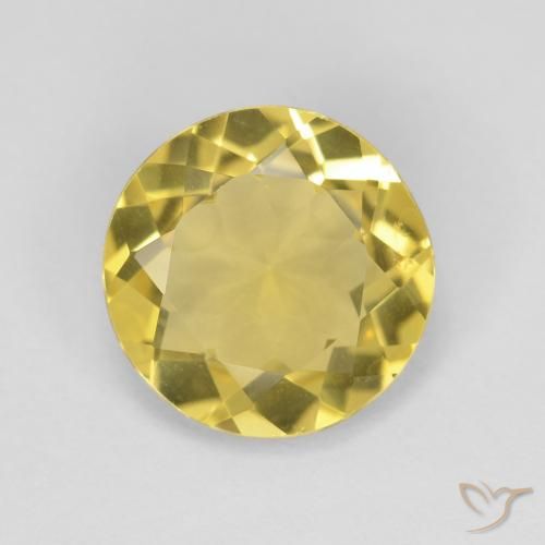 1.94ct Natural Medium Light-Yellow Berilo, Redondo, VVS