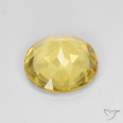 Berilo Medium Light-Yellow natural de 1.94 ct, Redondo, VVS