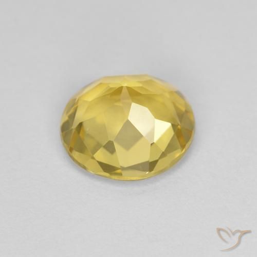 Berilo Amarillo toscana natural de 1.44 ct, Redondo, VVS