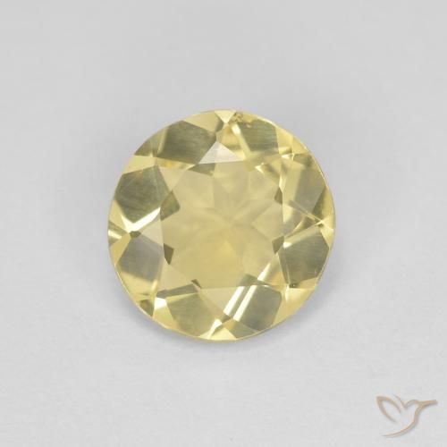 1.09ct Natural Medium Light-Yellow Berilo, Redondo, VVS