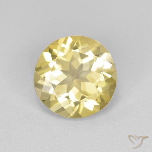 1.55ct Natural Amarillo-dorado claro Berilo, Redondo, VVS