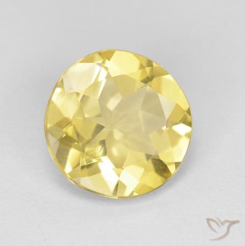 Berilo Amarillo toscana natural de 1.94 ct, Redondo, VVS
