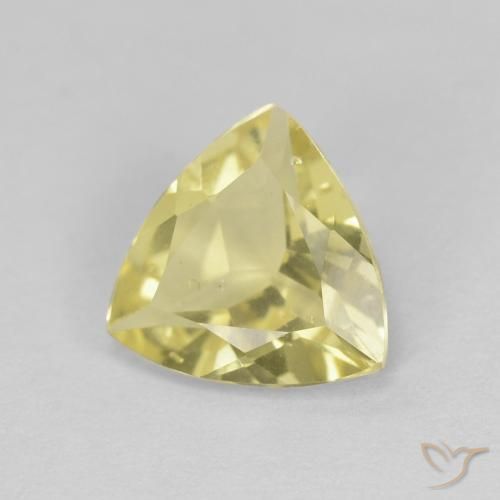 Berilo Amarillo cálido natural de 1.24 ct, Trillón, VVS-VS