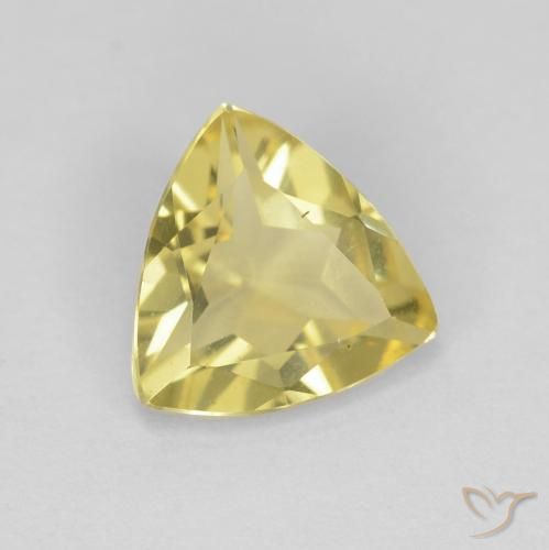 Berilo Dorado claro natural de 1.19 ct, Trillón, VVS-VS