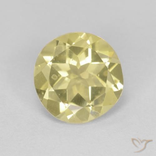 1.60ct Natural Amarillo terroso claro Berilo, Redondo, VVS-VS