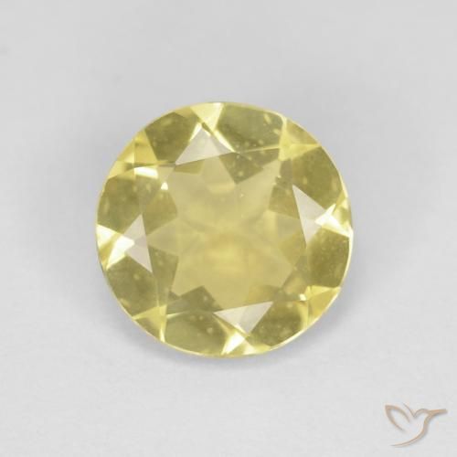 1.45ct Natural Amarillo cálido Berilo, Redondo, VVS-VS
