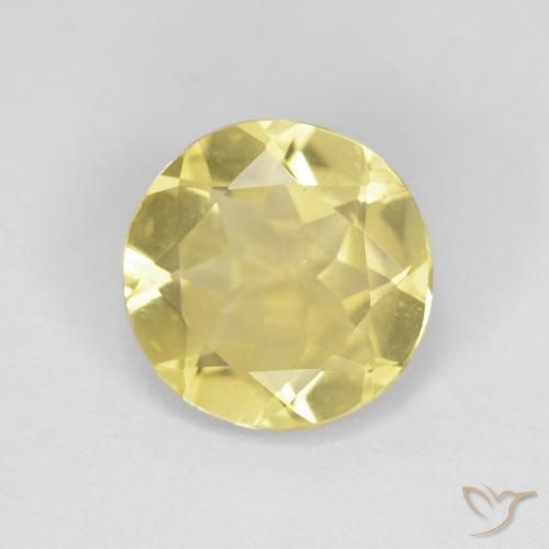 Berilo Amarillo cálido natural de 1.45 ct, Redondo, VVS-VS