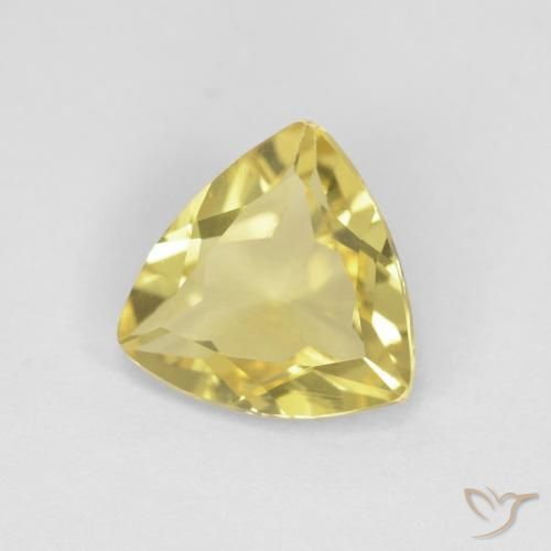 Berilo Amarillo dijón muy claro natural de 1.22 ct, Trillón, VVS-VS