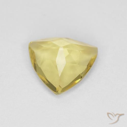 Berilo Amarillo dijón muy claro natural de 1.22 ct, Trillón, VVS-VS