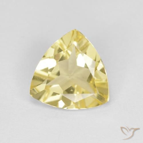 1.09ct Natural Amarillo cálido Berilo, Trillón, VVS-VS