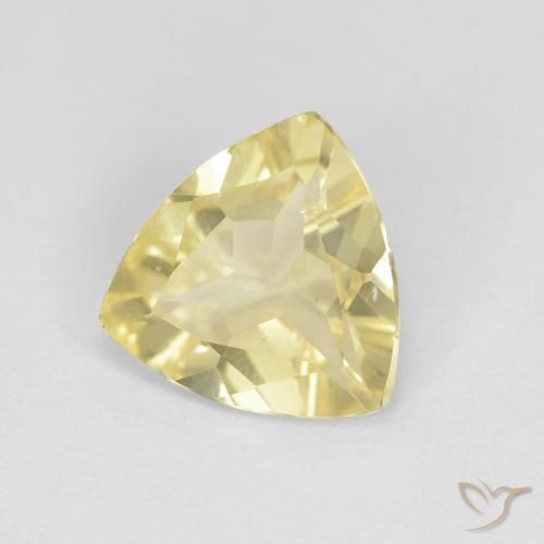 Berilo Amarillo cálido natural de 1.09 ct, Trillón, VVS-VS