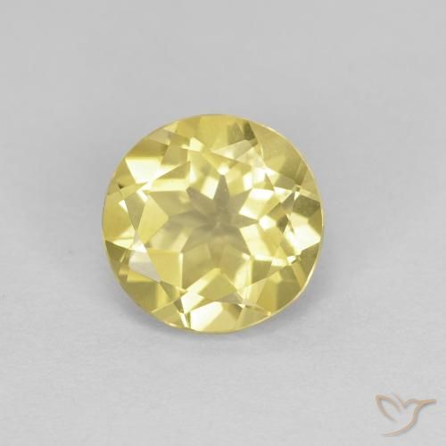1.23ct Natural Amarillo toscana Berilo, Redondo, VVS-VS