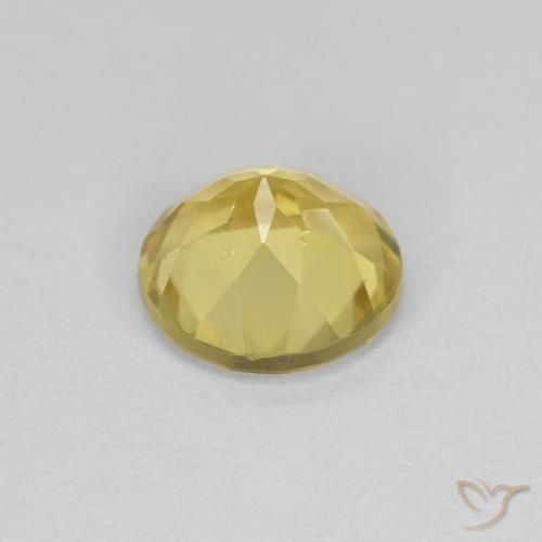 Berilo Amarillo toscana natural de 1.23 ct, Redondo, VVS-VS