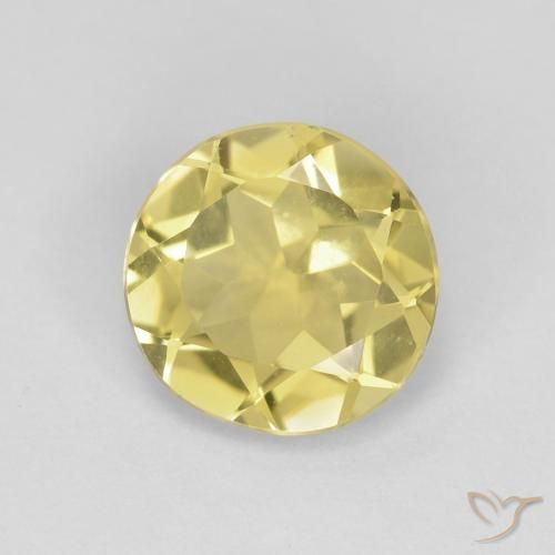 1.61ct Natural Medium Light-Yellow Berilo, Redondo, VVS-VS