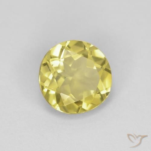 Berilo Amarillo toscana natural de 1.17 ct, Redondo, VVS-VS