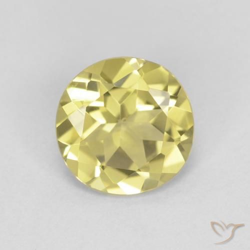 1.05ct Natural Amarillo claro Berilo, Redondo, VVS