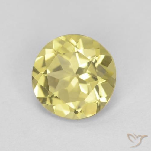 Berilo Amarillo claro natural de 1.05 ct, Redondo, VVS