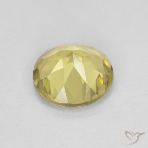 Berilo Amarillo claro natural de 1.05 ct, Redondo, VVS