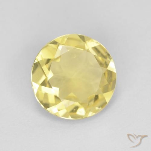 Berilo Amarillo toscana natural de 1.45 ct, Redondo, VVS