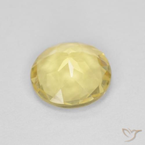Berilo Amarillo toscana natural de 1.45 ct, Redondo, VVS