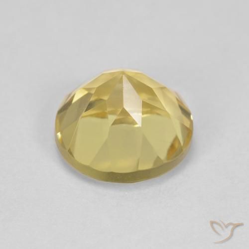 Berilo Amarillo pálido natural de 1.42 ct, Redondo, VS