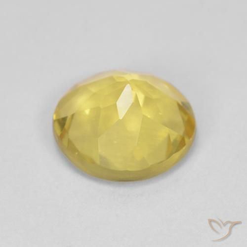 Berilo Amarillo miel claro natural de 1.54 ct, Redondo, VS