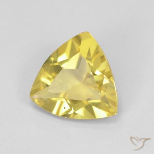 Berilo Medium Light-Yellow natural de 1.26 ct, Trillón, VS