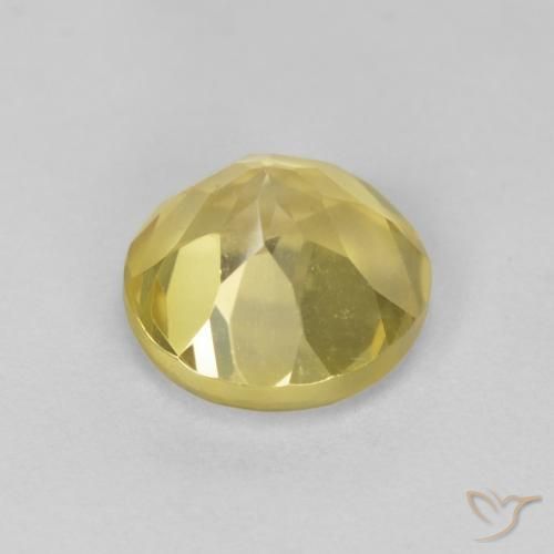 Berilo Medium Light-Yellow natural de 1.46 ct, Redondo, VS
