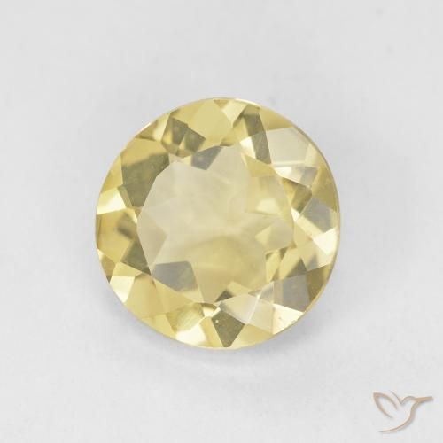 Berilo Amarillo cálido natural de 1.40 ct, Redondo, VVS-VS
