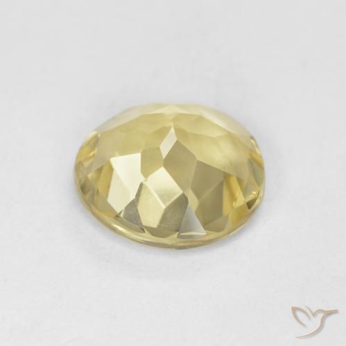 Berilo Amarillo cálido natural de 1.40 ct, Redondo, VVS-VS