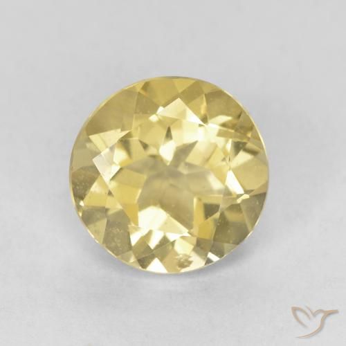 1.75ct Natural Amarillo claro Berilo, Redondo, VS