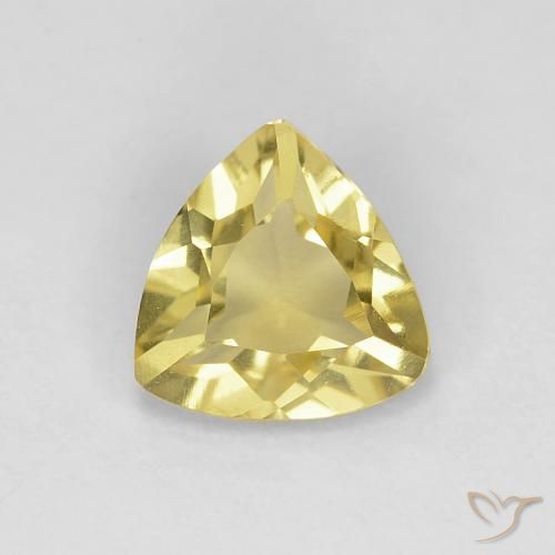 0.92ct Natural Amarillo suave Berilo, Trillón, VVS-VS