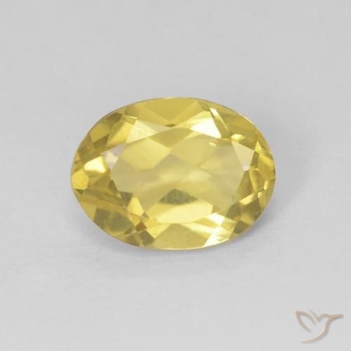 1.17ct Natural Amarillo medio Berilo, Ovalada, VS