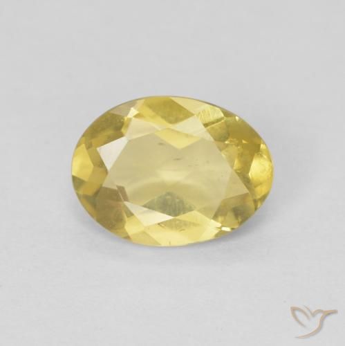 1.07ct Natural Amarillo medio Berilo, Ovalada, VS