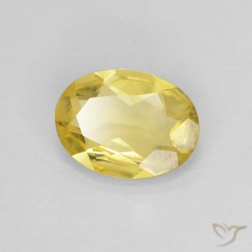 0.86ct Natural Amarillo toscana Berilo, Ovalada, VS