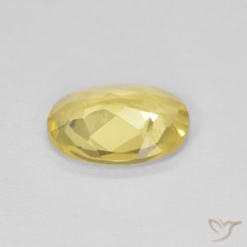 Berilo Amarillo toscana natural de 0.86 ct, Ovalada, VS
