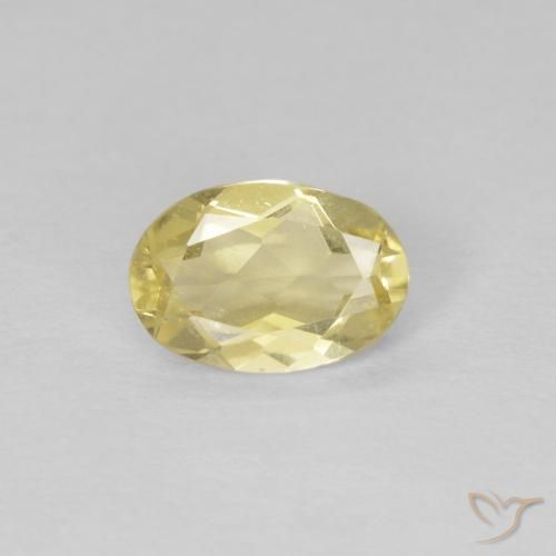0.64ct Natural Amarillo dijón muy claro Berilo, Ovalada, VS