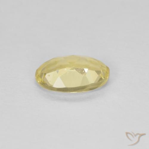 Berilo Amarillo dijón muy claro natural de 0.64 ct, Ovalada, VS