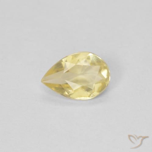 0.41ct Natural Amarillo terroso claro Berilo, En forma de pera, VS