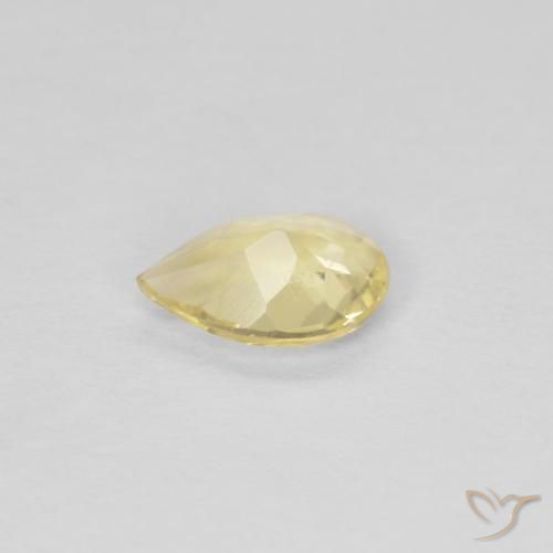 Berilo Amarillo terroso claro natural de 0.41 ct, En forma de pera, VS