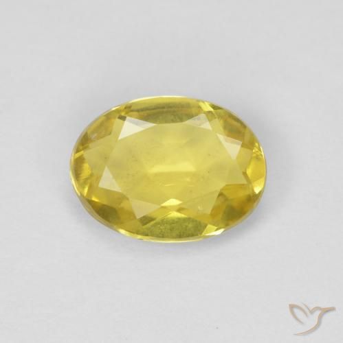 0.95ct Natural Amarillo toscana Berilo, Ovalada, VS