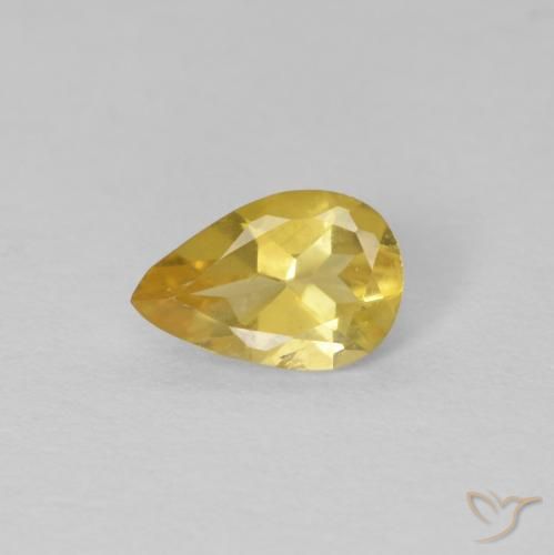 Berilo Naranja dorado natural de 0.50 ct, En forma de pera, VS