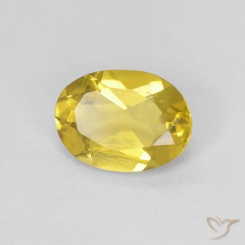 Berilo Amarillo medio natural de 1.01 ct, Ovalada, VS