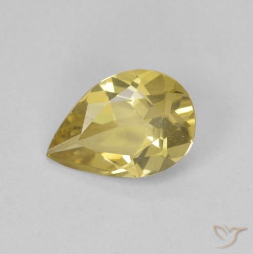 0.99ct Natural Amarillo-dorado claro Berilo, En forma de pera, VVS