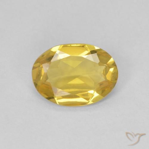0.88ct Natural Dorado claro Berilo, Ovalada, VVS