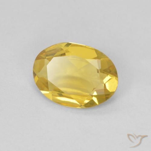 Berilo Dorado claro natural de 0.88 ct, Ovalada, VVS
