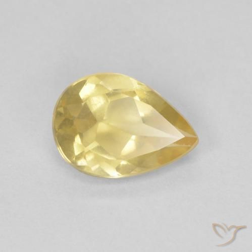 0.97ct Natural Dorado claro Berilo, En forma de pera, VVS