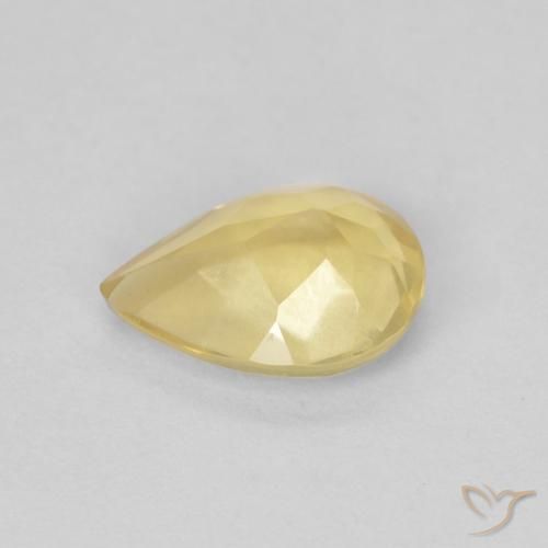 Berilo Dorado claro natural de 0.97 ct, En forma de pera, VVS