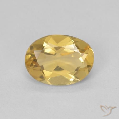 1.12ct Natural Amarillo claro Berilo, Ovalada, VVS